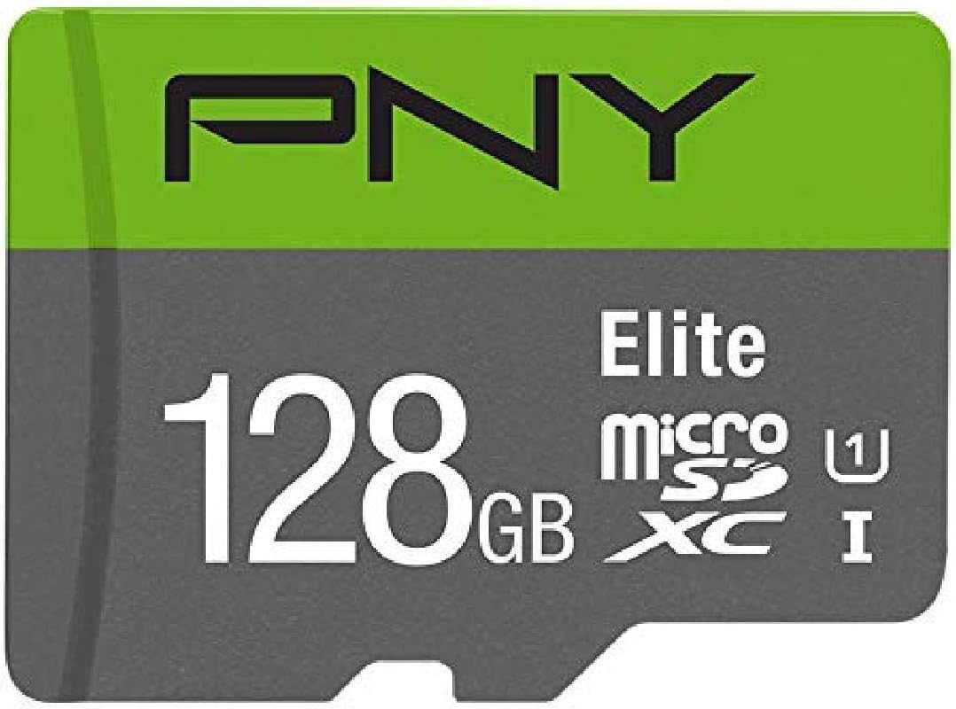 PNY 128GB Elite Class 10 U1 microSDXC Flash Memory Card - 100MB/s, Class 10, U1, Full HD, UHS-I, Micro SD (Pack of 2)