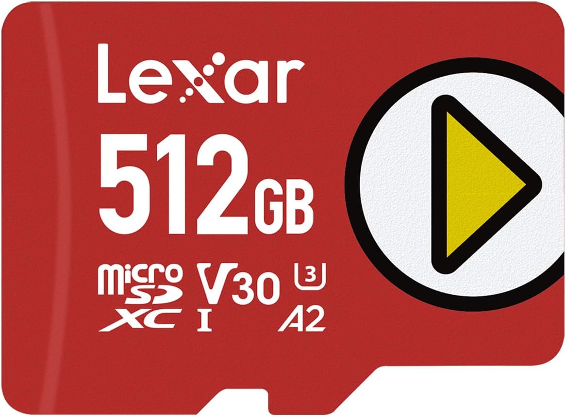 Lexar 1TB Play Blue Micro SD Card, UHS-I, C10, U3, V30, A2, 4K, Up to 160MB/s microSDXC Memory Card, Expanded Storage for Nintendo-Switch, Gaming Devices, Smartphones, Tablets (LMSPLBL001T-BNNNU)