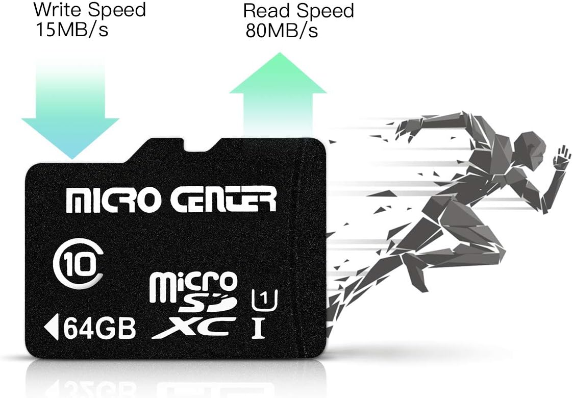 Micro Center 64GB Class 10 MicroSDXC Flash Memory Card with Adapter for Mobile Device Storage Phone, Tablet, Drone & Full HD Video Recording - 80MB/s UHS-I, C10, U1 (5 Pack) image 2