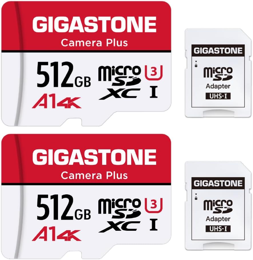 GIGASTONE 32GB Micro SD Card 5-Pack, MicroSDHC Memory Cards for Security Cameras, Wyze Cam, Roku, Full HD Video Recording, UHS-I U1 A1 Class 10, up to 90MB/s, with Adapter