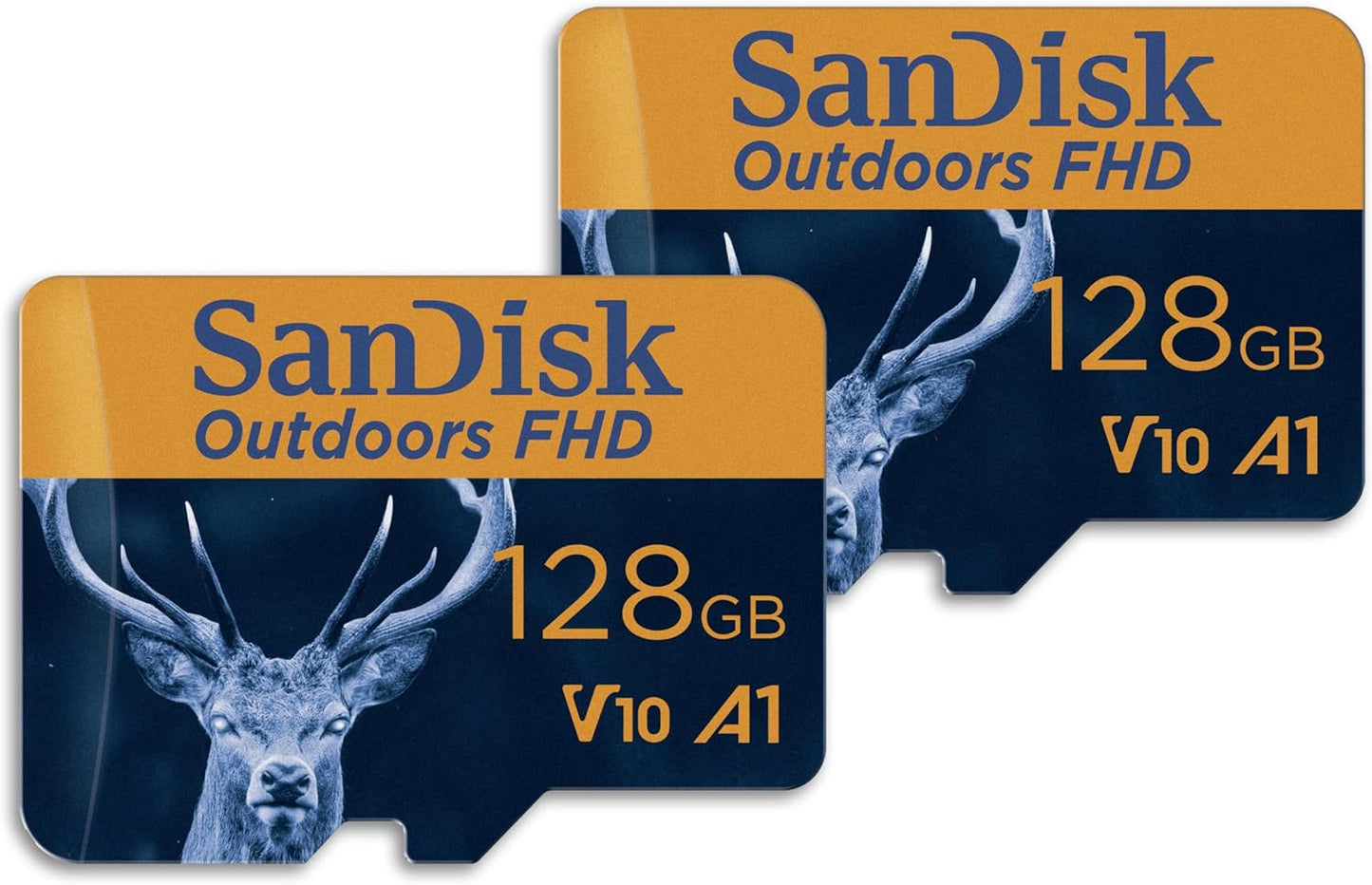 SanDisk 32GB 2-Pack Outdoors FHD microSDHC UHS-I Memory Card with SD Adapter (2x32GB) - Up to 100MB/s, Full HD, C10, A1, Trail Camera Micro SD Card - SDSQUNR-032G-GN6VT