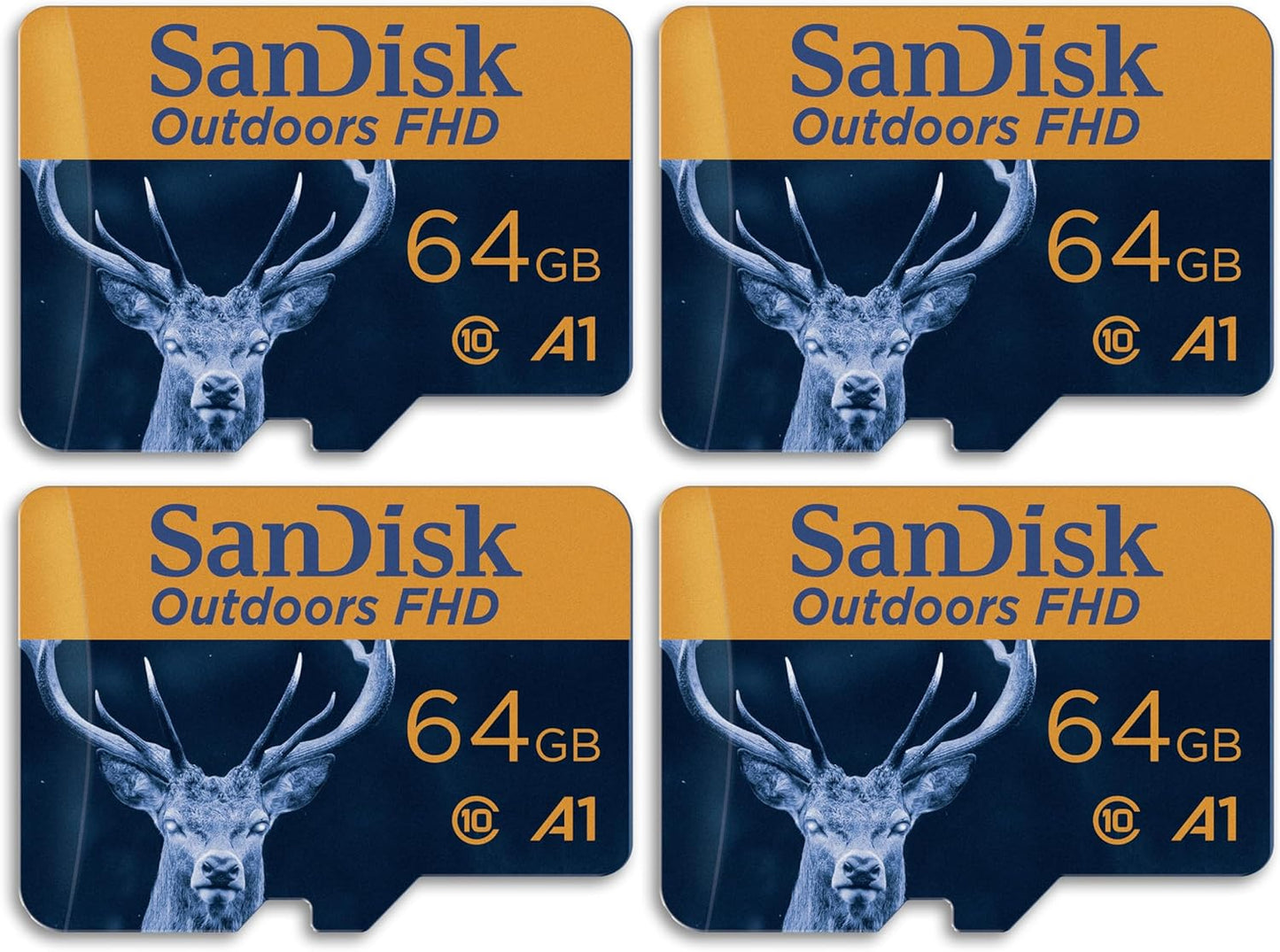 SanDisk 32GB 2-Pack Outdoors FHD microSDHC UHS-I Memory Card with SD Adapter (2x32GB) - Up to 100MB/s, Full HD, C10, A1, Trail Camera Micro SD Card - SDSQUNR-032G-GN6VT