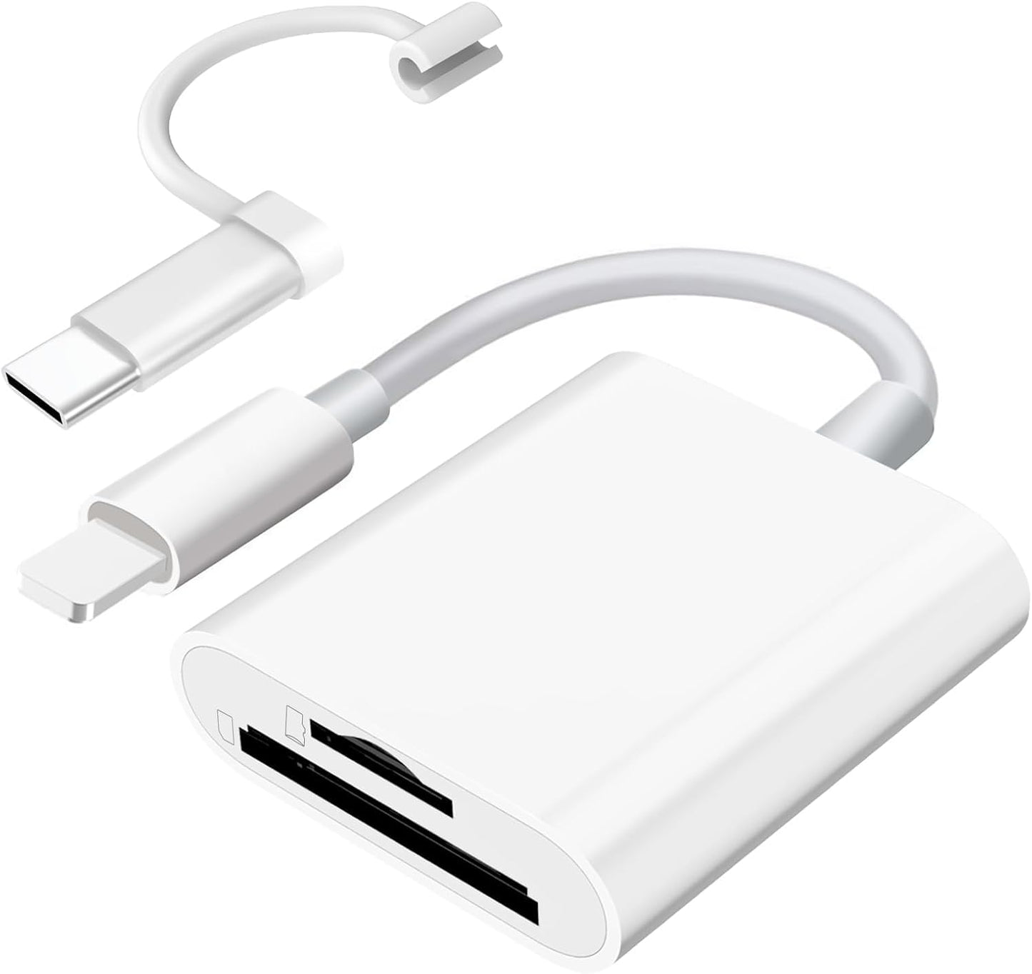 SD Card Reader USB C for iPhone 15/Android Phone/iPad/Mac/Laptop, Three Card Slot Micro SD Card Reader Supports SD Micro SD CF Card, Digital Camera Viewer Memory Card Reader Plug and Play image 8
